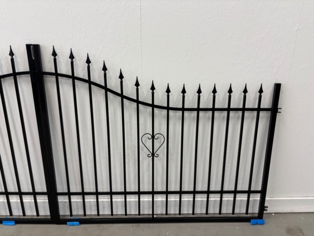 1563322-2 Double gate 400 cm with motor control – Mariefred, wrought iron gate for driveway