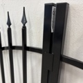 1563322-5 Double gate 400 cm with motor control – Mariefred, wrought iron gate for driveway