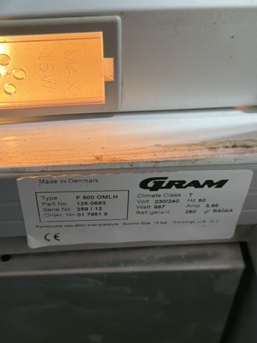 1533147-6 Freezer - Gram F 500 OMLH
