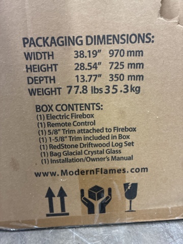 1565646-8 36" Elektrisk kamin Modern Flames Redstone RS-3626-EU
