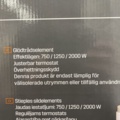 1565734-6 2 st Konvektorelement Prof 750/1250 2000W