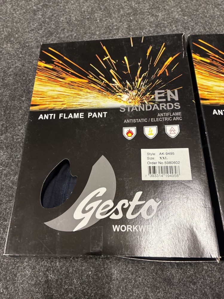 1567258-2 2 st Flamskyddade underställsbyxor Gesto, Strl XXL