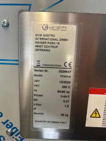 1519286-6 Degkavlingsmaskin - GGM Gastro TP30D-N