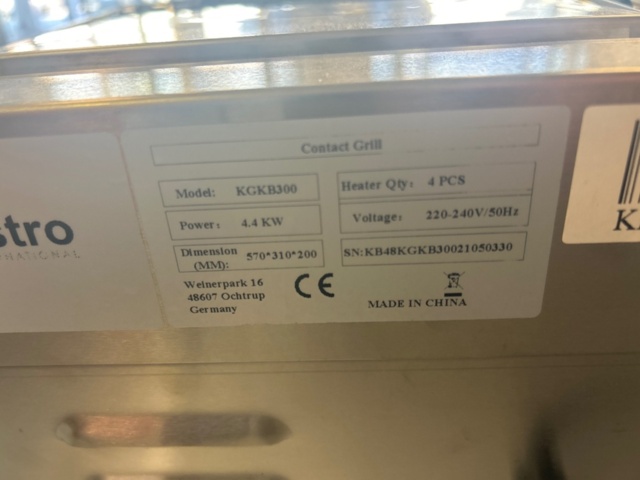1519305-6 Kontaktgrill - GGM Gastro KGKB300