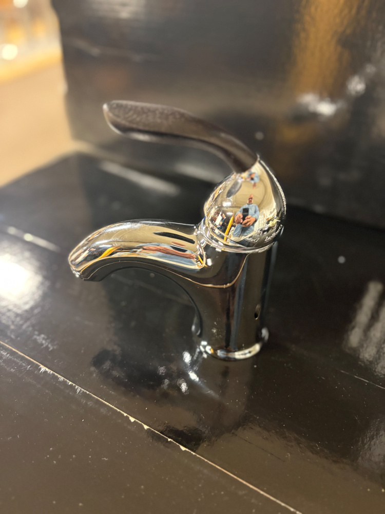 1554054-2 Basin mixer - Cristina Rubinetterie, wooden handle, chrome