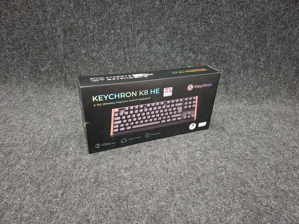 1555058-2 Trådlöst gamingtangentbord Keychron K8 HE SE (trä/svart)