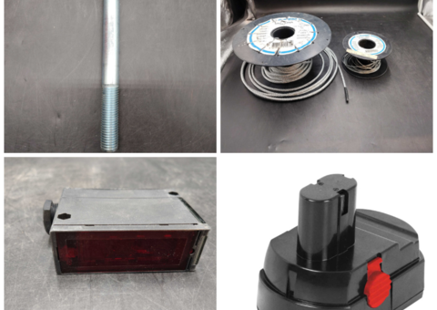 Blandat parti med verkstads- och industrimaterial - AmPro, Gunnebo, Omron