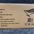 1568105-4 Hängmatta Brafab Leie med stativ Blå