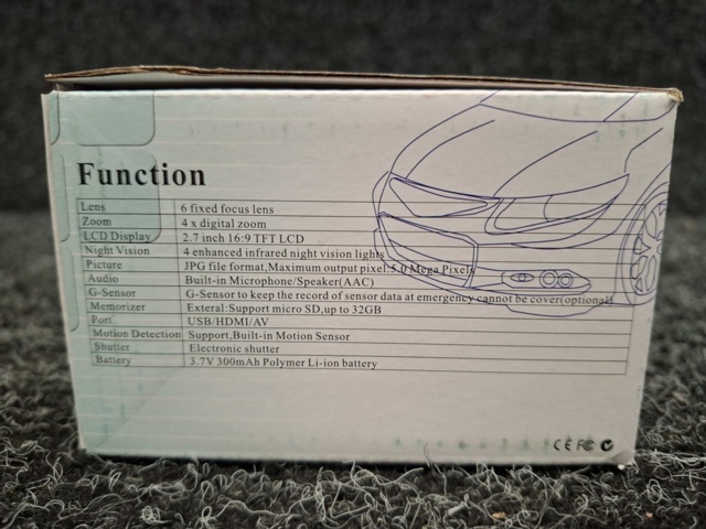 1567802-5 Bilkamera med IR-funktion full-HD