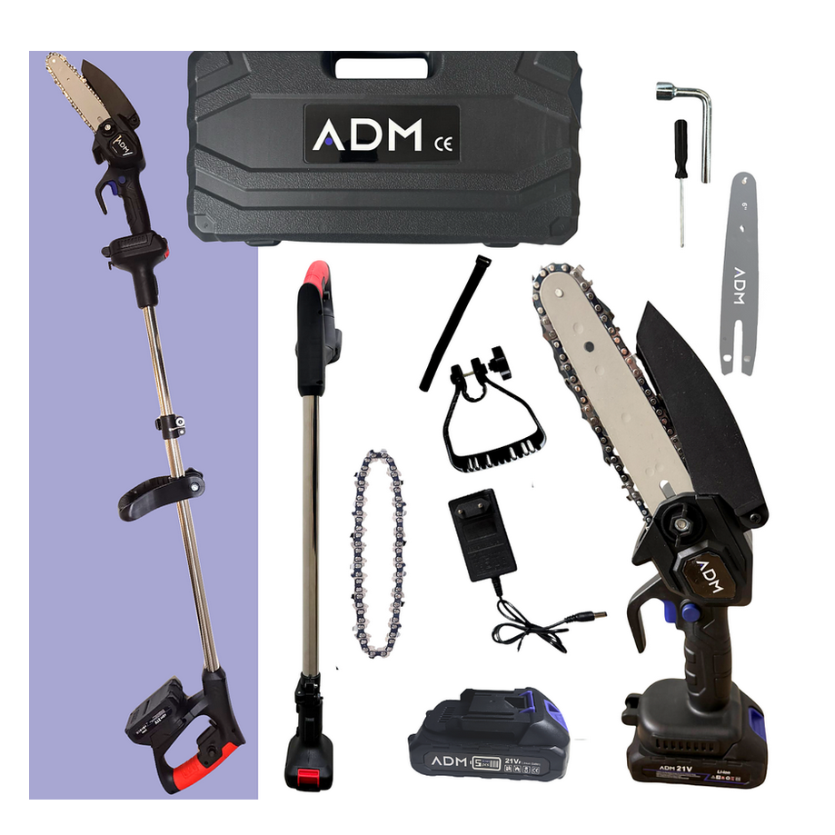 1567817-2 Telescopic mini chainsaw including 21V lithium battery