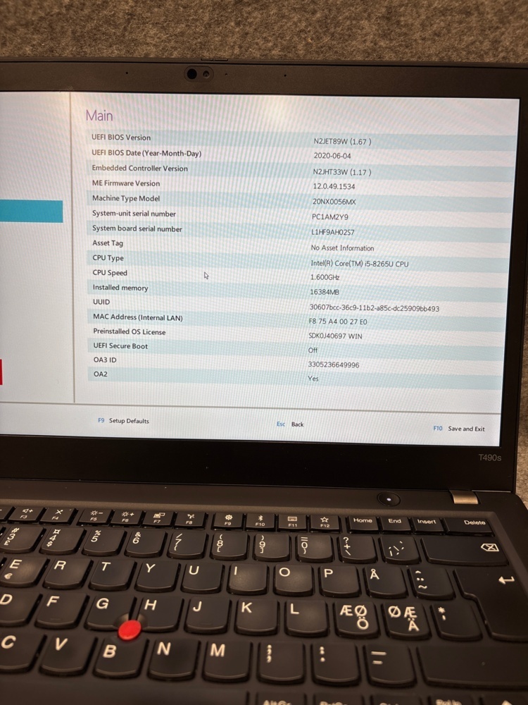 1535727-2 Laptop - Lenovo ThinkPad T490s