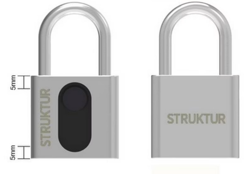 Padlocks, 4 pcs - Miller's Fingerprint, fingerprint, up to 20 users