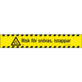 1568314-1 Varningsband, 5 st - Systemtext, risk för snöras och istappar, 75 mm x 50 m