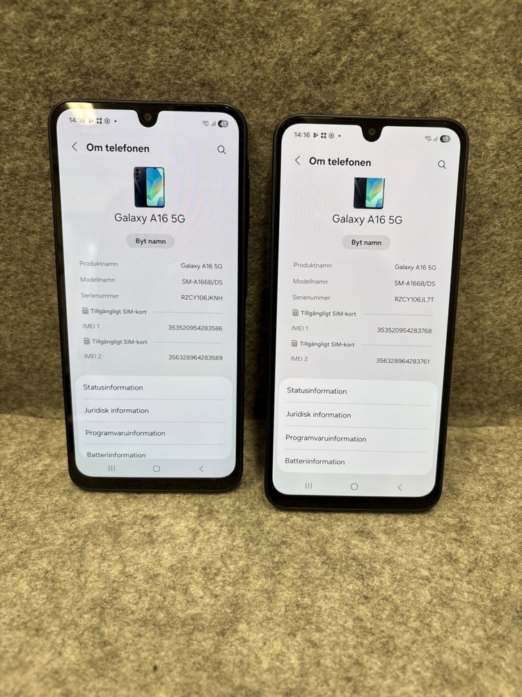 1535652-1 Mobiltelefoner 2 st - Samsung Galaxy A16 5G