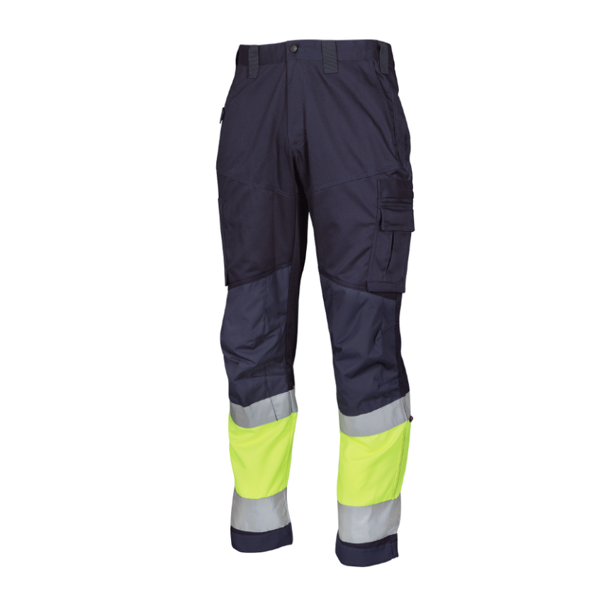 1568435-1 Work trousers, 10 pcs - Gesto Workwear, D84, navy, reflective details