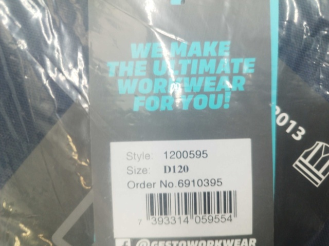 1568443-4 Arbetsbyxor, 20 st - Gesto Workwear, stl D120, Marinblå