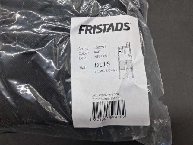 1568458-6 Arbetsbyxor, 2 st - Fristads 288 FAS, svart, C146/D116