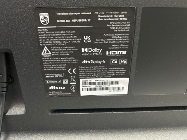 1545967-6 TV 65" with accessories - Philips 65PUS8507/12 -2022