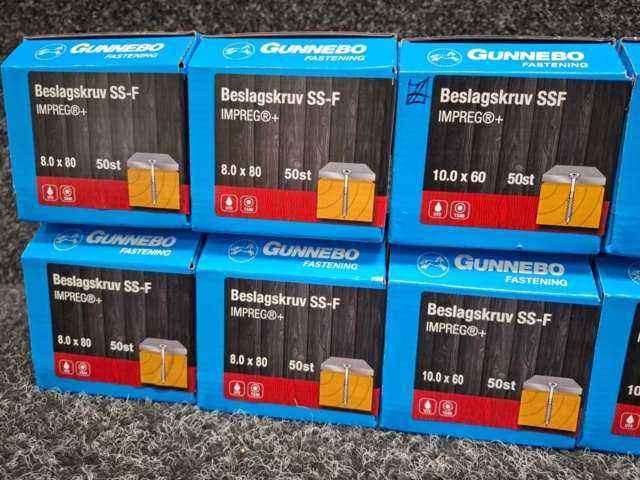 1569642-2 12 st Förpackningar Beslagskruv SSF, Gunnebo