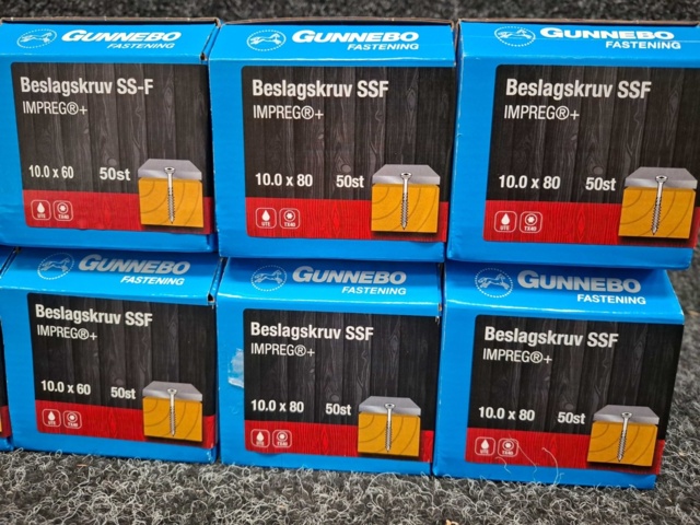 1569642-3 12 st Förpackningar Beslagskruv SSF, Gunnebo