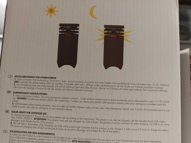 1485543-5 Solar cell lighting 3 pcs - Star Trading Marron