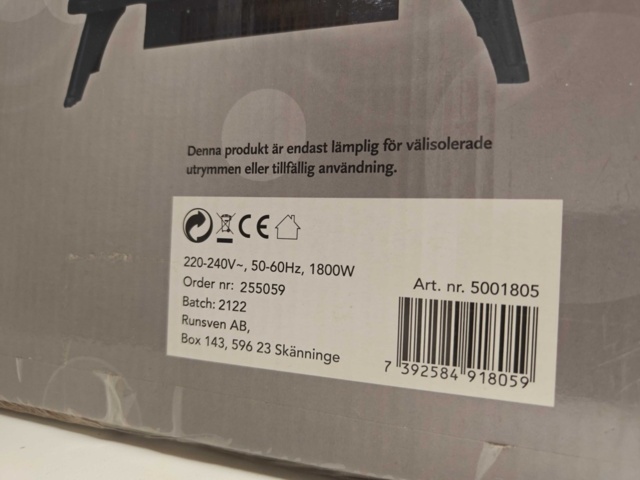 1485544-7 Dekorationsbrasa med värme - Heat-It