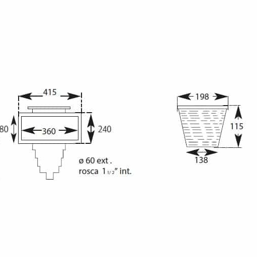1569720-2 Skimmer breddmun 360 mm  – QP, för betongpool
