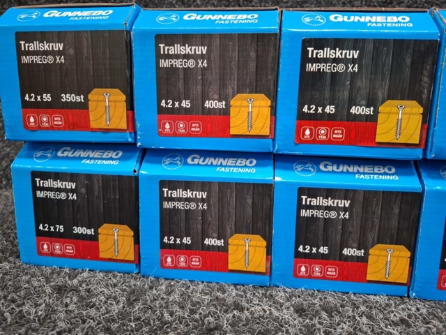1569659-2 11 st Förpackningar Trallskruv, Gunnebo