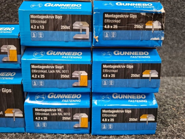 1569661-4 16 st Förpackningar Montageskruv, Gunnebo