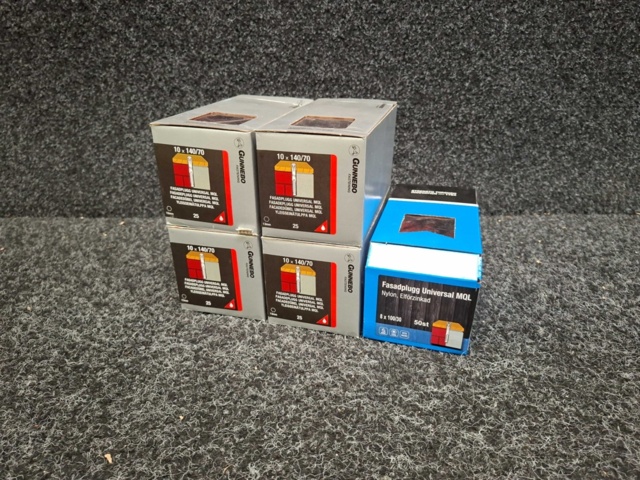 1569666-1 5 st Förpackningar Fasadplugg, Gunnebo