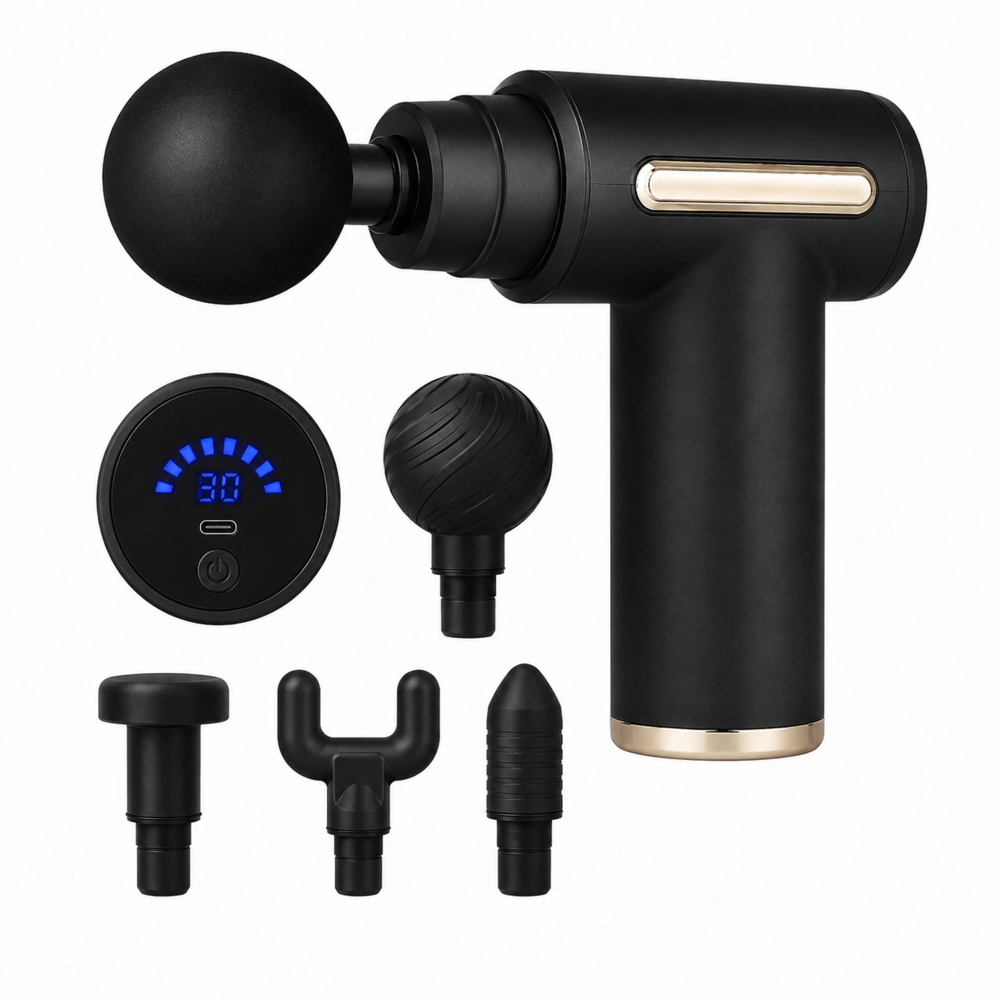 1536982-2 Massage Gun, 5- Pack Powerful Massage Gun in a handy size.
