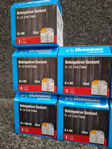 1569820-2 Sortiment med Betongskruv, metallexpander och expandersrkuv