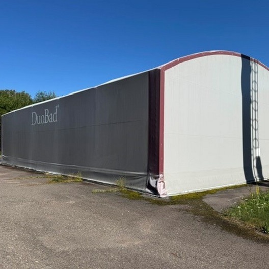 1569893-1 Warehouse - PMH International, 15 x 20 m, steel structure and canvas covering