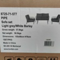 1569970-12 Soffgrupp Brafab Pipe Light Grey / White Barley