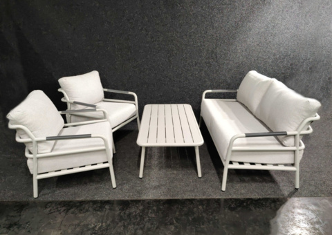 Sofa group Brafab Pipe Light Gray / White Barley