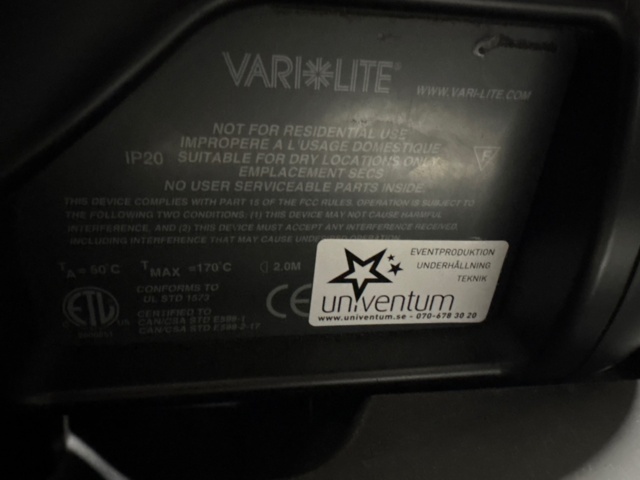 1535911-11 Vari-Lite VL2500 spot, Kit 12 st + 2 st reservdelslampor i dubbelcase
