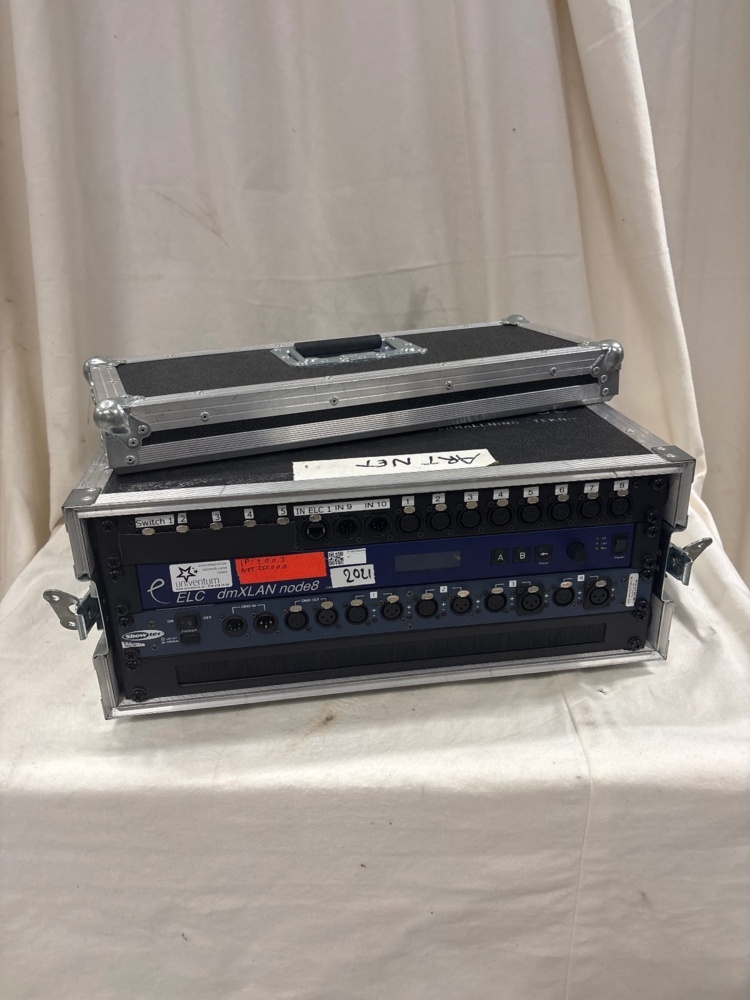 1535934-1 ArtNet node ELC dmXLAN node8 inkl. Showtec DMX-split & 4HE Amptowncase