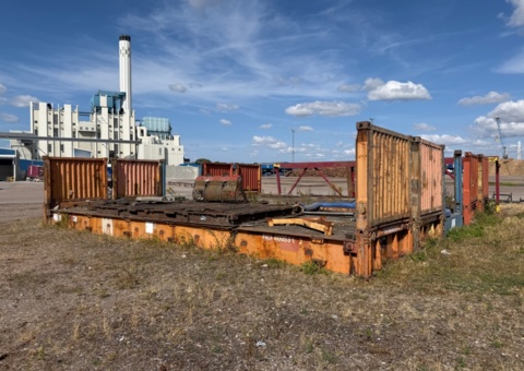 Lot of flat containers in different designs