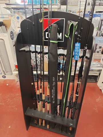 1485574-2 Fishing rods 9 pcs - Okuma, Blue & Green, Fladen Fishing, etc