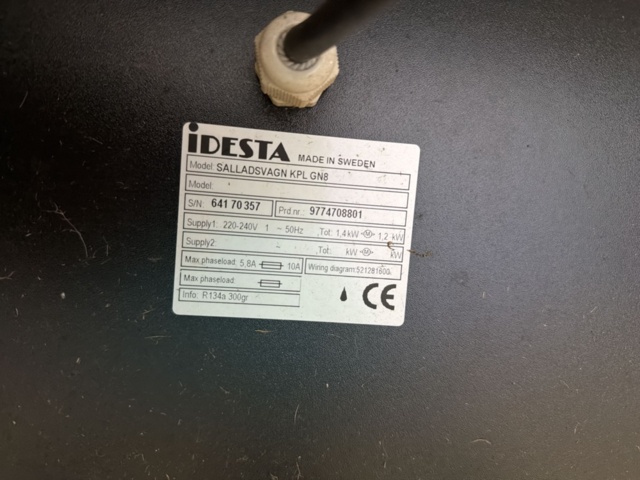 1533394-5 Salladsdisk - Idesta Salladsvagn KPL GN8 (Reparationsobjekt)