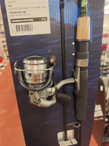 1485582-3 Fiskeset spö med rulle - Okuma Azaki Green Freshwater