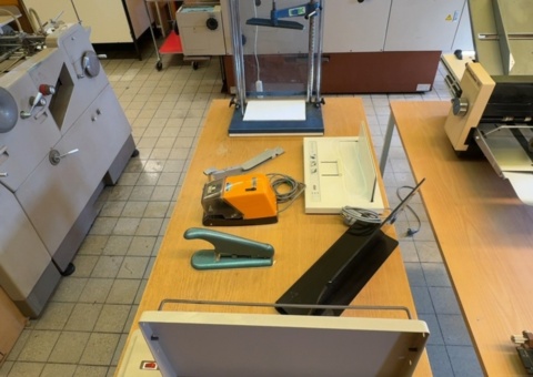 Collection of bookbinding equipment and accessories - JOP / Bindomatic