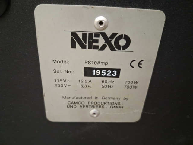 1561148-22 Högtalarsystem med slutsteg - NEXO PS10, PS10Amp slutsteg, 3 case