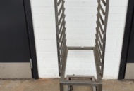 1531325 Sheet metal trolley with 10 guides - Stainless steel