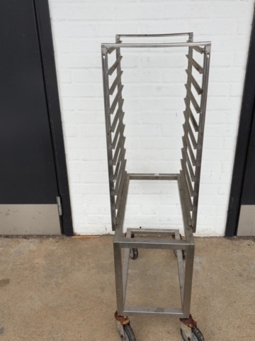 1531325-1 Sheet metal trolley with 10 guides - Stainless steel