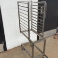 1531325-2 Sheet metal trolley with 10 guides - Stainless steel
