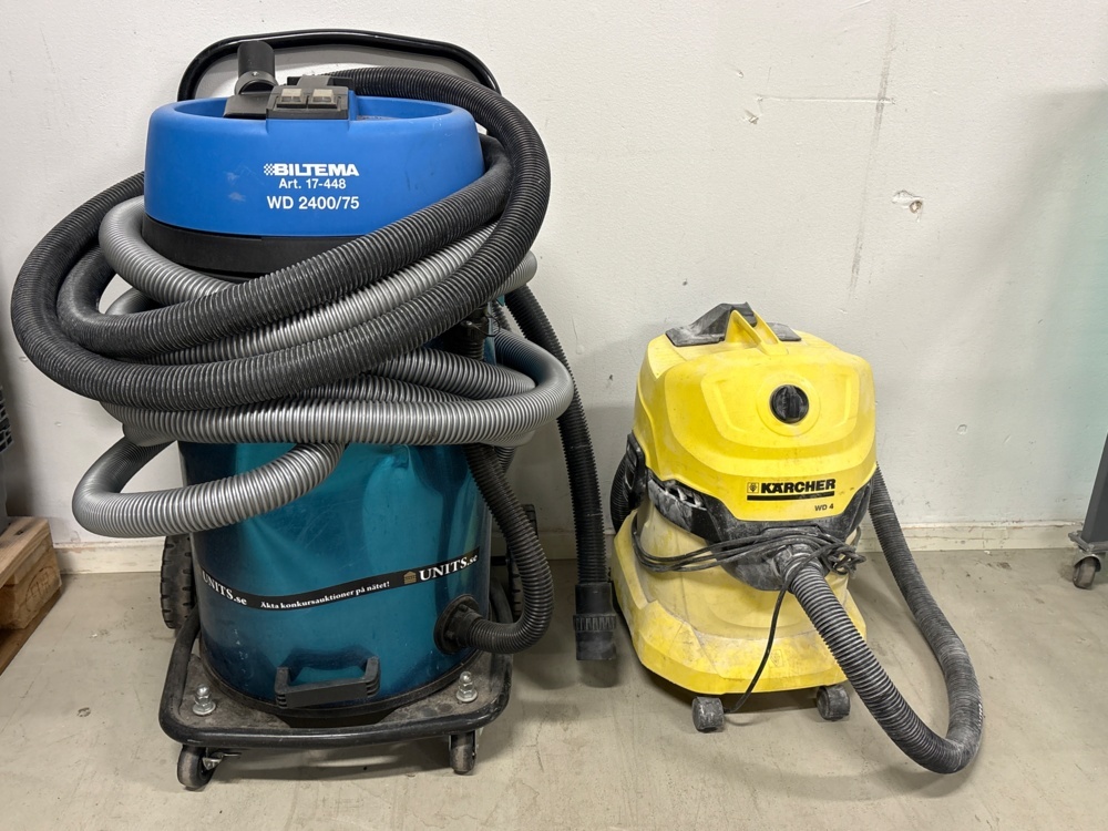 1535547-1 Vacuum cleaners 4 pcs - Kärcher, Biltema, Husqvarna