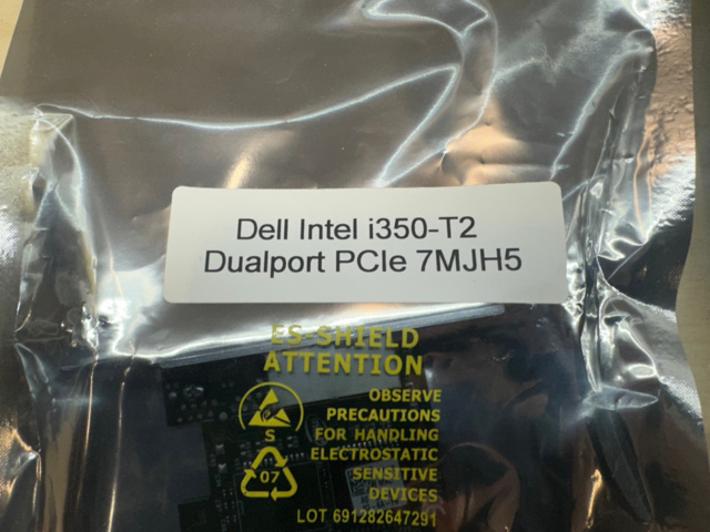 1561839-4 Nätverkskort Dell Intel i350-T2 Dualport PCIe 7MJH5 2st