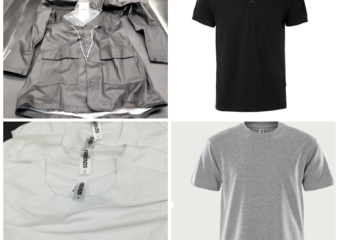 T-shirts, pikétröjor, regnjacka- Fristads/Nytello, blandade storlekar