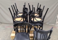 1569730 Chairs, 10 pcs - Inredningsverket, black design, upholstered seat